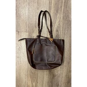 Weimeibaige Dark Brown Vegan Leather Purse Shoulder Handbag